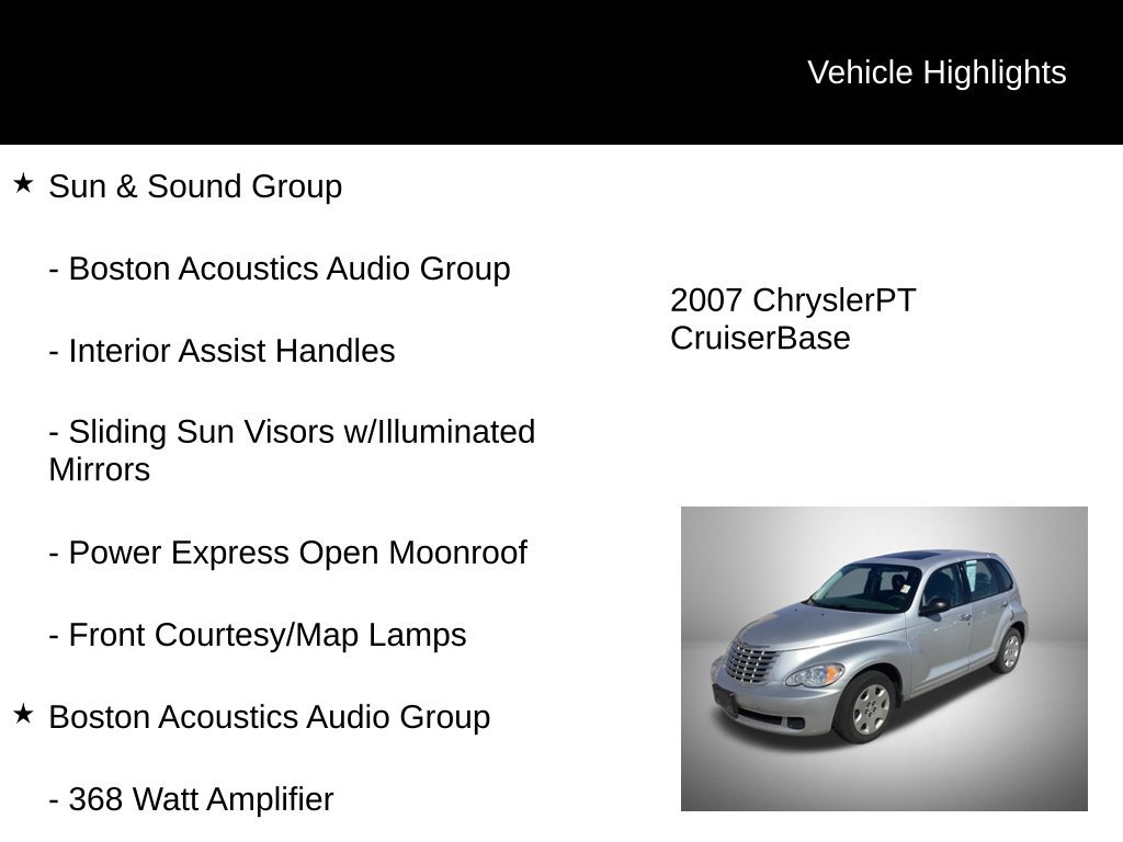 Used 2007 Chrysler PT Cruiser w/ Sun/Sound Group FWD image 4