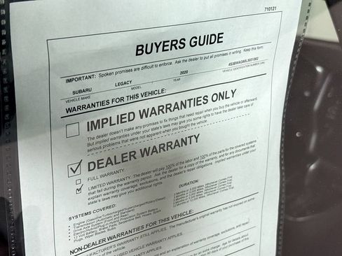 Used 2020 Subaru Legacy Sport w/ Popular Package #2 AWD/4WD image 25