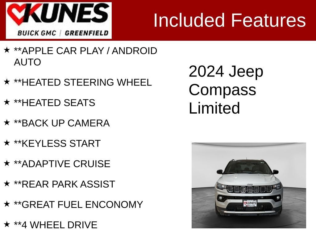 Used 2024 Jeep Compass Limited AWD/4WD image 2