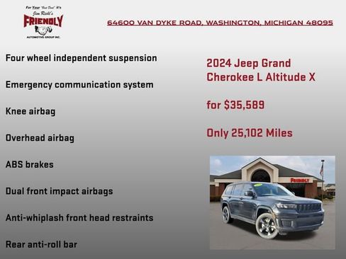 Used 2024 Jeep Grand Cherokee L Altitude AWD/4WD image 25