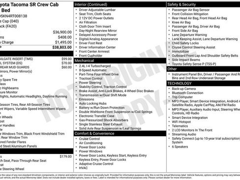 Certified 2024 Toyota Tacoma SR AWD/4WD image 35
