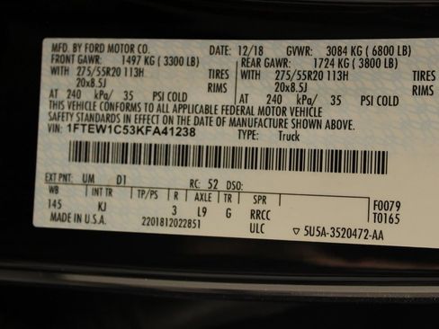 Certified 2019 Ford F150 King Ranch w/ Equipment Group 601A Luxury image 25