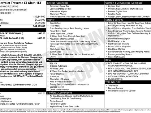 Used 2023 Chevrolet Traverse LT w/ Midnight/Sport Edition AWD/4WD image 16