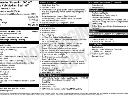 Used 2015 Chevrolet Silverado 1500 W/T w/ WT Convenience Package image 2