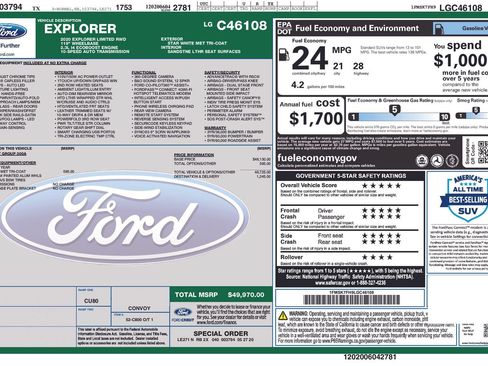 Used 2020 Ford Explorer Limited RWD image 29