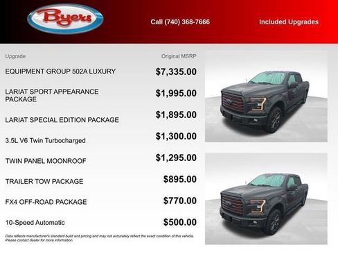 Used 2017 Ford F150 Lariat w/ Equipment Group 502A Luxury image 5