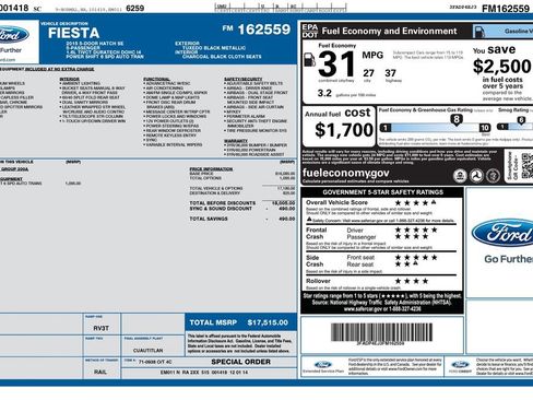 Used 2015 Ford Fiesta SE FWD image 2