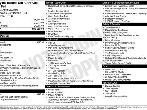 Certified 2022 Toyota Tacoma SR5 AWD/4WD image 23