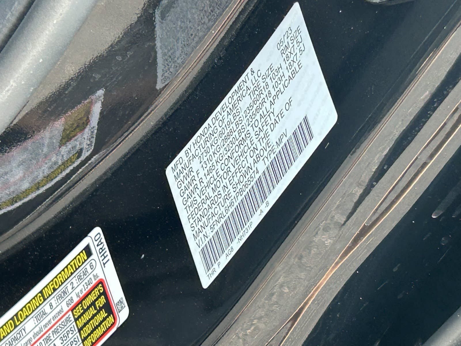 Certified 2023 Honda Odyssey EX-L image 35