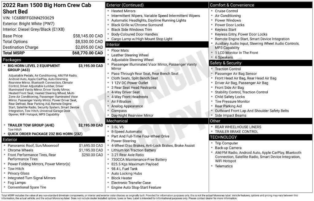 Used 2022 RAM 1500 Big Horn AWD/4WD image 52