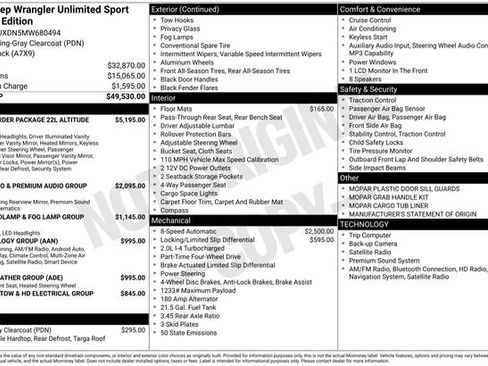 Used 2021 Jeep Wrangler Unlimited Sport image 32