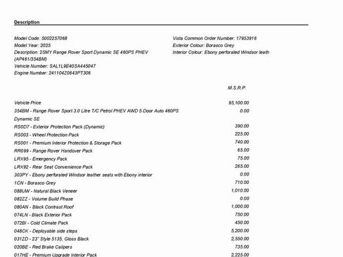 Used 2025 Land Rover Range Rover Sport Dynamic SE image 3