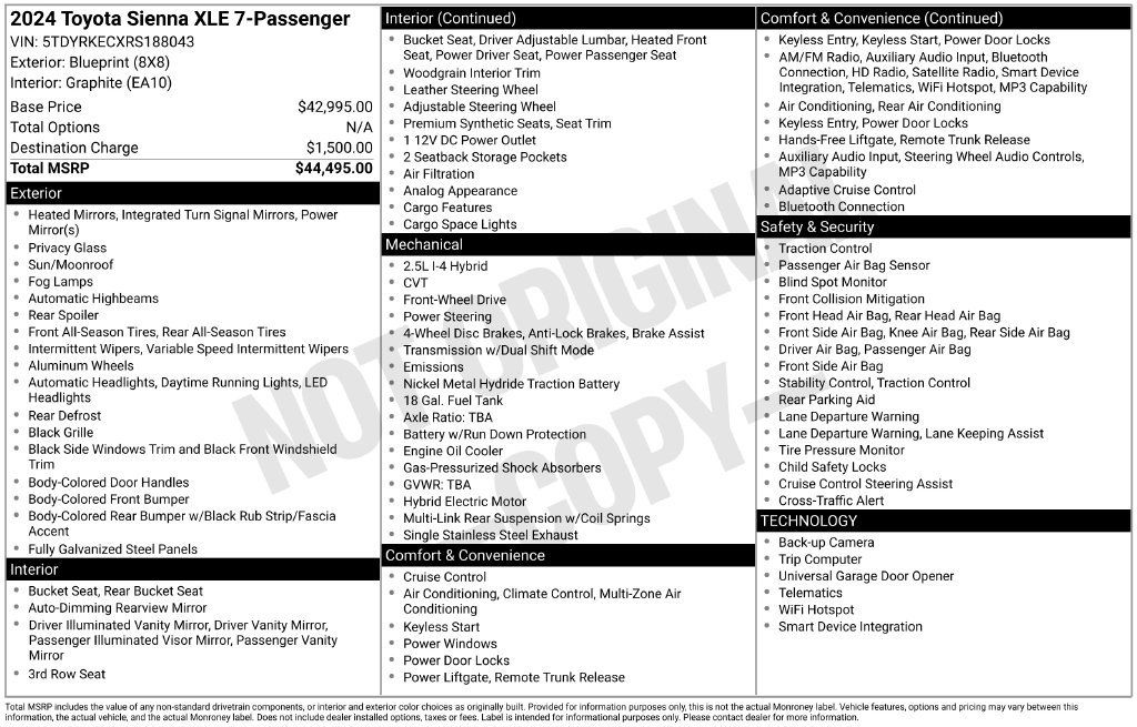 Certified 2024 Toyota Sienna XLE FWD image 36