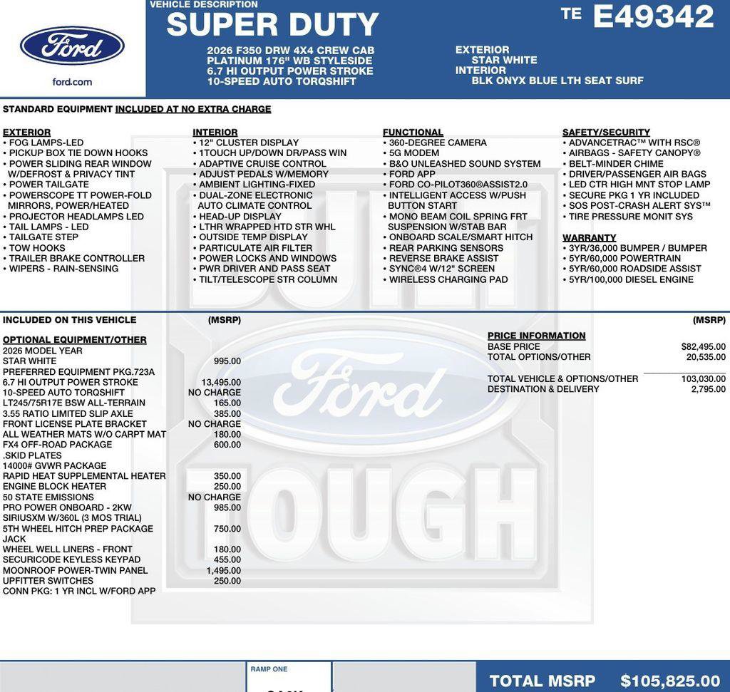 New 2026 Ford F350 Platinum AWD/4WD image 2