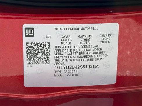 Used 2025 Chevrolet Corvette Stingray Preferred Cpe w/ 2LT RWD image 26