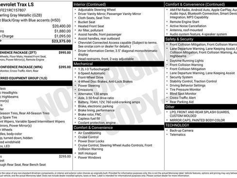 Used 2024 Chevrolet Trax LS w/ LS Convenience Package FWD image 12