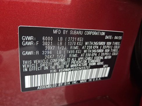 Certified 2025 Subaru Ascent Limited AWD/4WD image 25