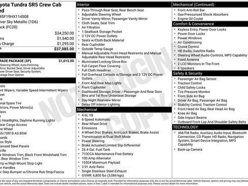 Used 2017 Toyota Tundra SR5 w/ SR5 Upgrade Package RWD image 8