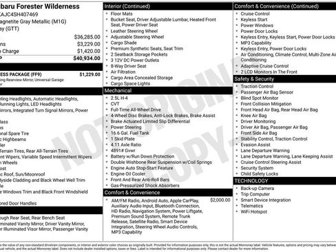 Used 2025 Subaru Forester Wilderness w/ Wilderness Package AWD/4WD image 1