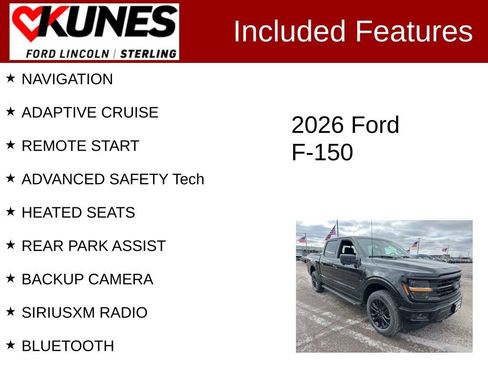 New 2026 Ford F150 XLT w/ Equipment Group 302A MID image 3