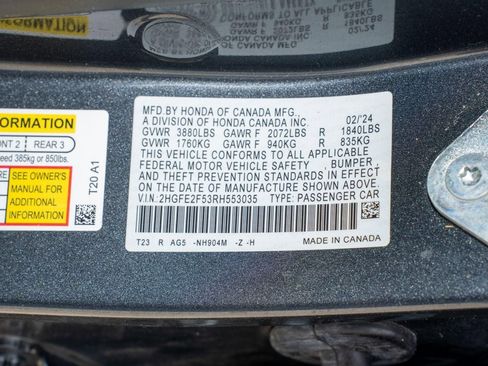 Certified 2024 Honda Civic Sport image 38