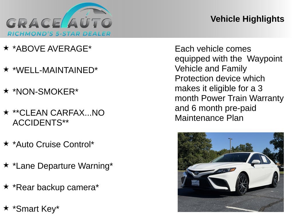 Used 2021 Toyota Camry SE w/ Audio Upgrade Package FWD image 2