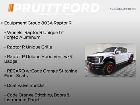 Used 2025 Ford F150 Raptor w/ Equipment Group 803A Raptor R AWD/4WD image 13