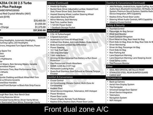 Used 2023 MAZDA CX-30 2.5 Turbo w/ Premium Plus Pkg image 6