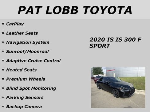 Used 2020 Lexus IS 300 F Sport w/ Blackline Edition RWD image 11