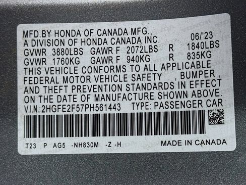 Certified 2023 Honda Civic Sport image 41