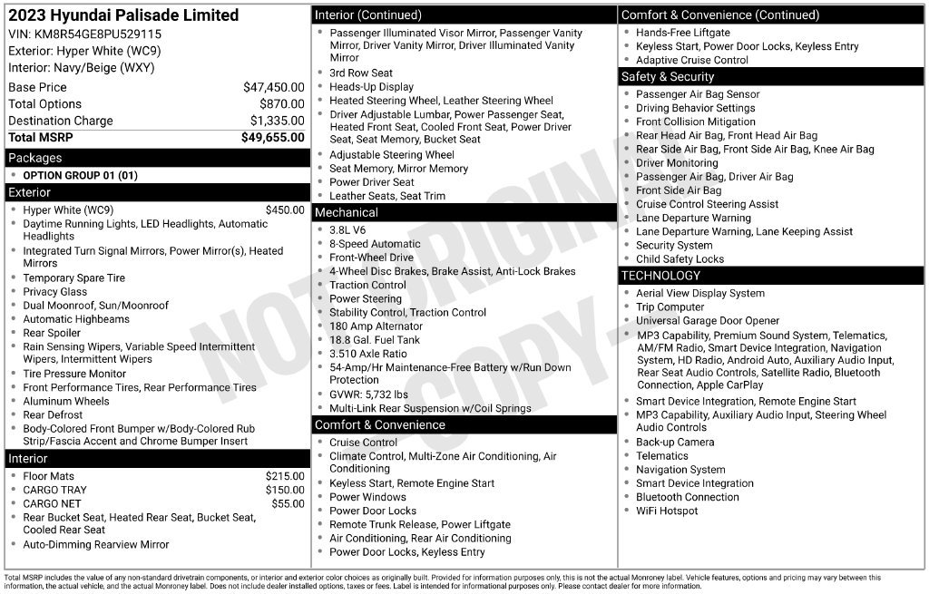 Certified 2023 Hyundai Palisade Limited FWD image 5
