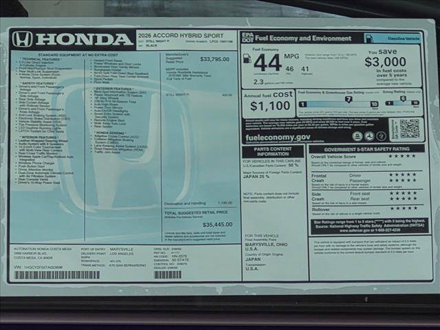 New 2026 Honda Accord Sport image 19