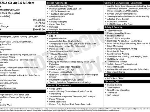 Used 2023 MAZDA CX-30 AWD 2.5 S w/ Select Package image 7