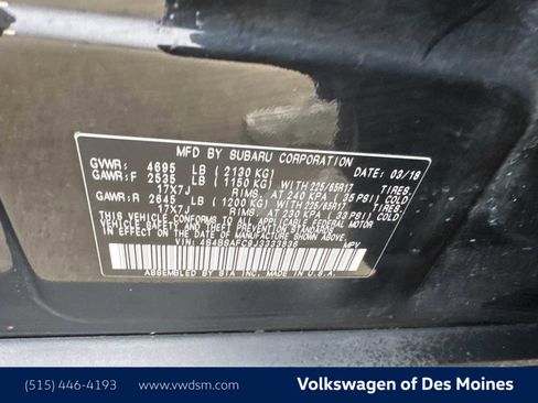 Used 2018 Subaru Outback 2.5i Premium image 21