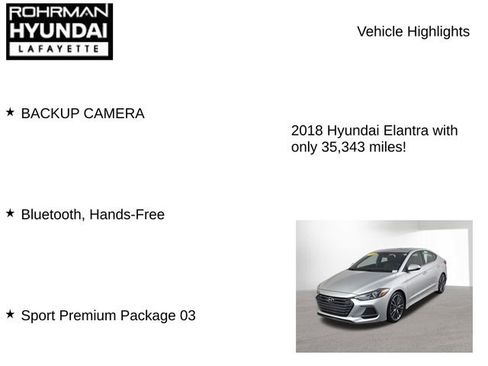 Used 2018 Hyundai Elantra Sport w/ Sport Premium Package 03 FWD image 7
