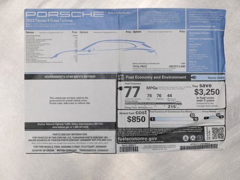 Used 2022 Porsche Taycan 4 Cross Turismo w/ Technology Package image 6