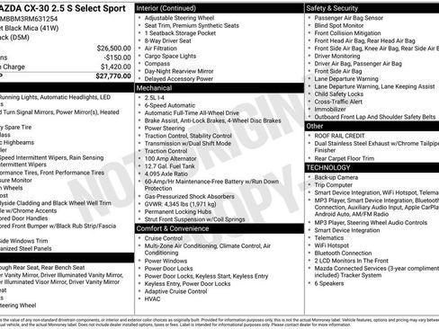 Used 2024 MAZDA CX-30 AWD 2.5 S w/ Select Sport Pkg image 5