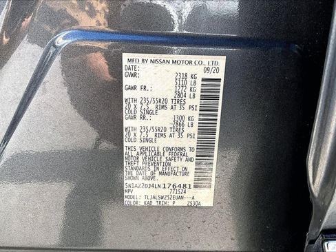 Used 2020 Nissan Murano Platinum w/ Cargo Package image 37