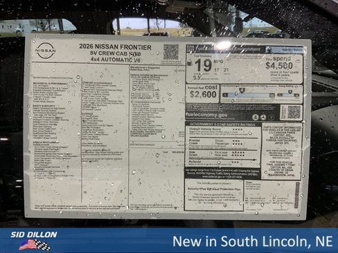 New 2026 Nissan Frontier SV w/ SV Convenience Package image 13