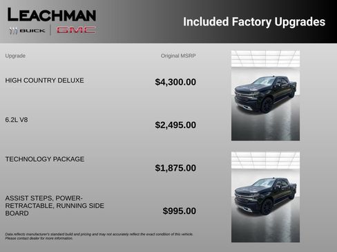 Used 2020 Chevrolet Silverado 1500 High Country w/ Technology Package AWD/4WD image 7