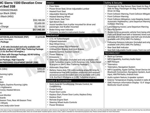 Used 2025 GMC Sierra 1500 Elevation w/ LPO, Elevation Black Package RWD image 3