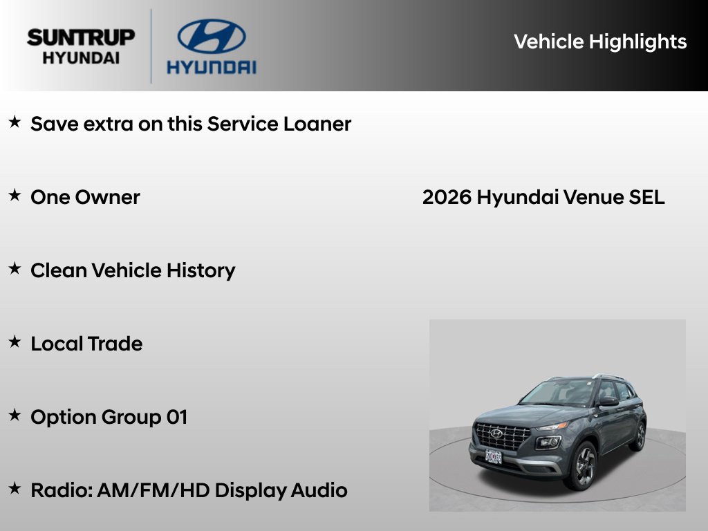Used 2026 Hyundai Venue SEL FWD image 8