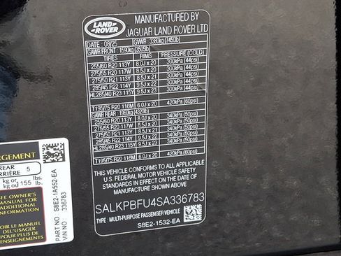 Used 2025 Land Rover Range Rover Long Wheelbase SE AWD/4WD image 27