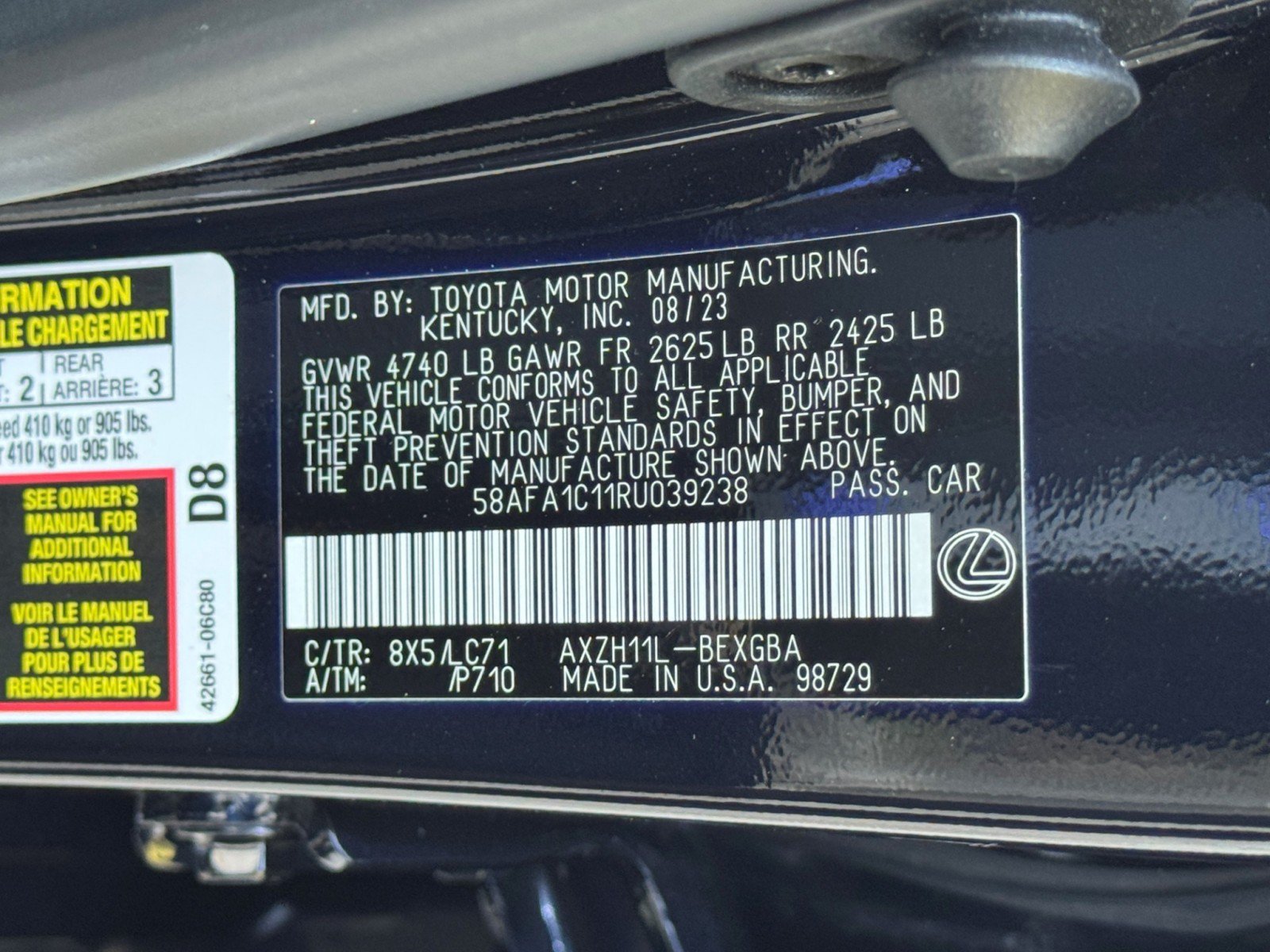 Used 2024 Lexus ES 300h Ultra Luxury w/ Accessory Package (Z2) FWD image 51