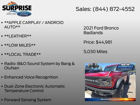Used 2021 Ford Bronco Badlands AWD/4WD image 21