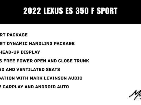 Used 2022 Lexus ES 350 F Sport FWD image 2