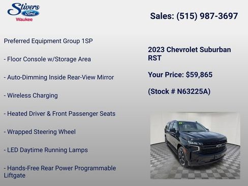 Used 2023 Chevrolet Suburban RST w/ Sport Performance Package image 15