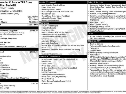 New 2026 Chevrolet Colorado ZR2 w/ Technology Package AWD/4WD image 5