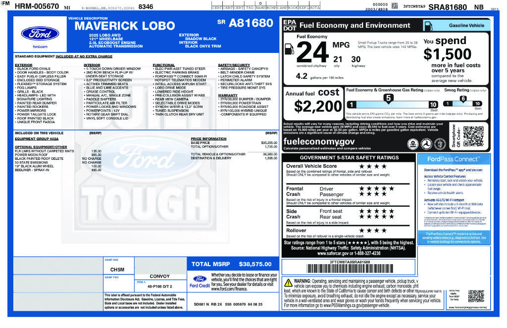 Certified 2025 Ford Maverick Lobo AWD/4WD image 29