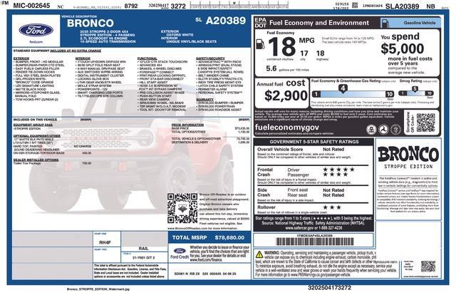 Used 2025 Ford Bronco Stroppe Edition AWD/4WD image 27